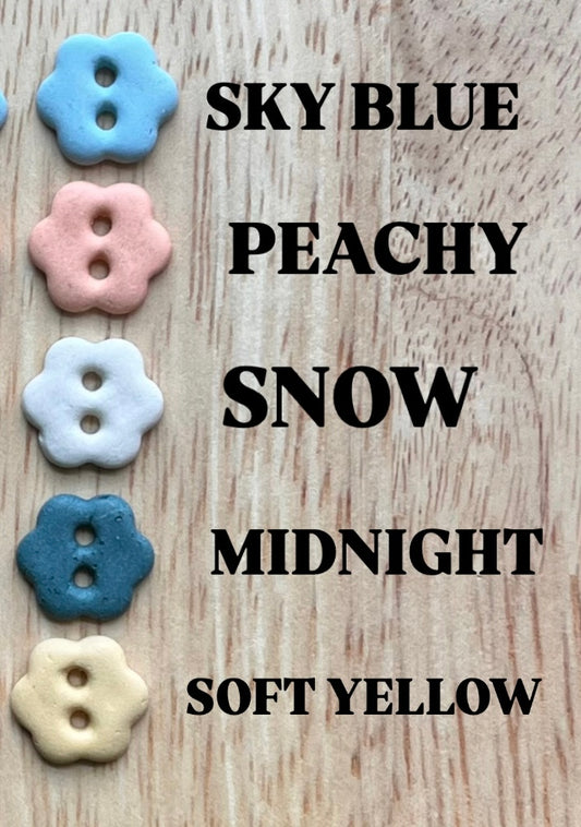 Stoneware Flower Buttons