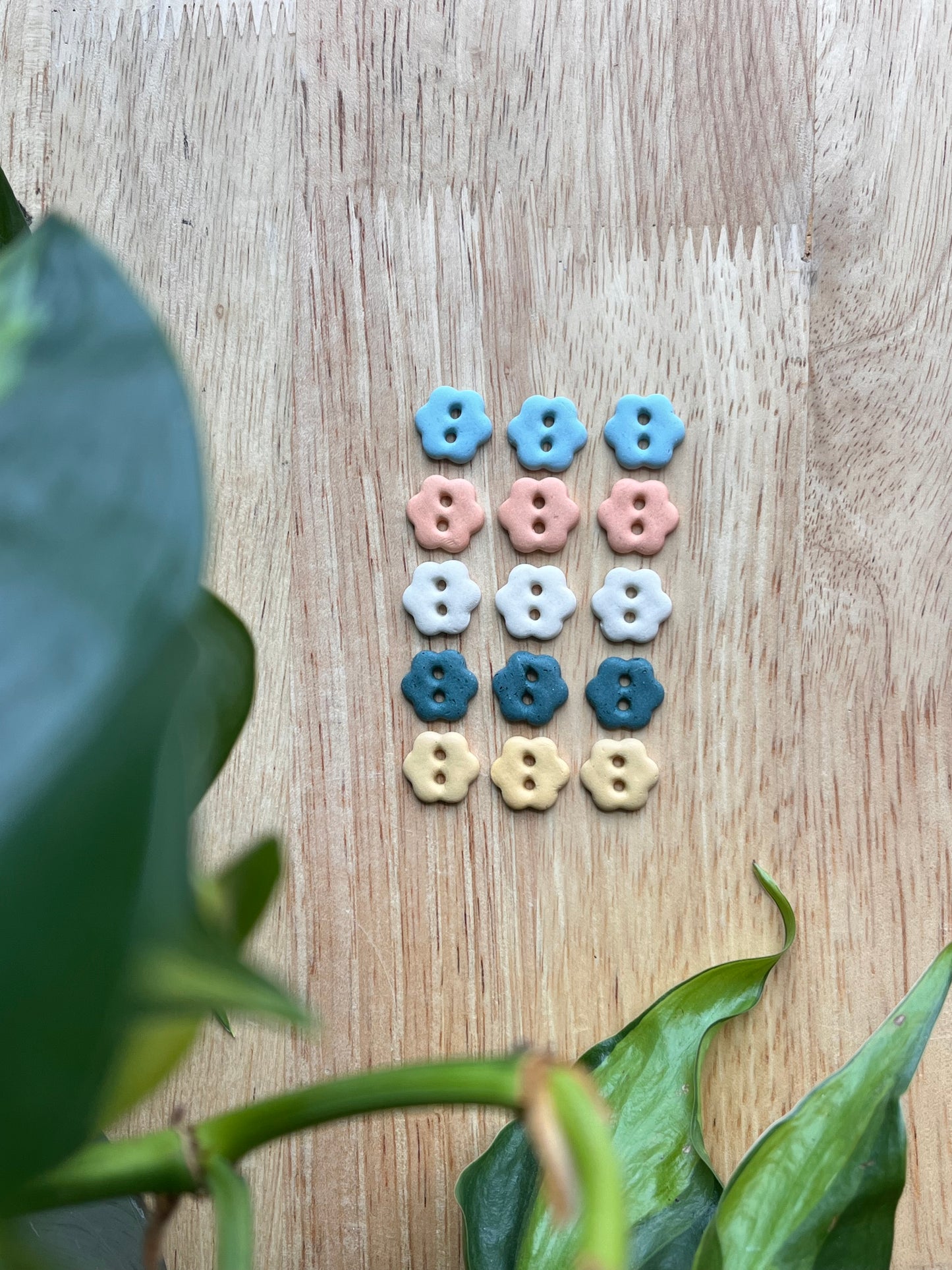Stoneware Flower Buttons