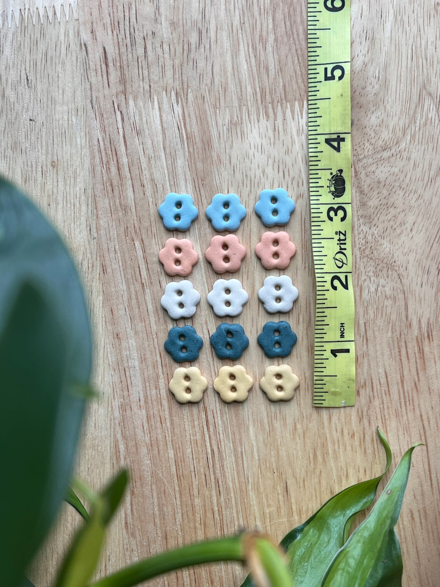 Stoneware Flower Buttons